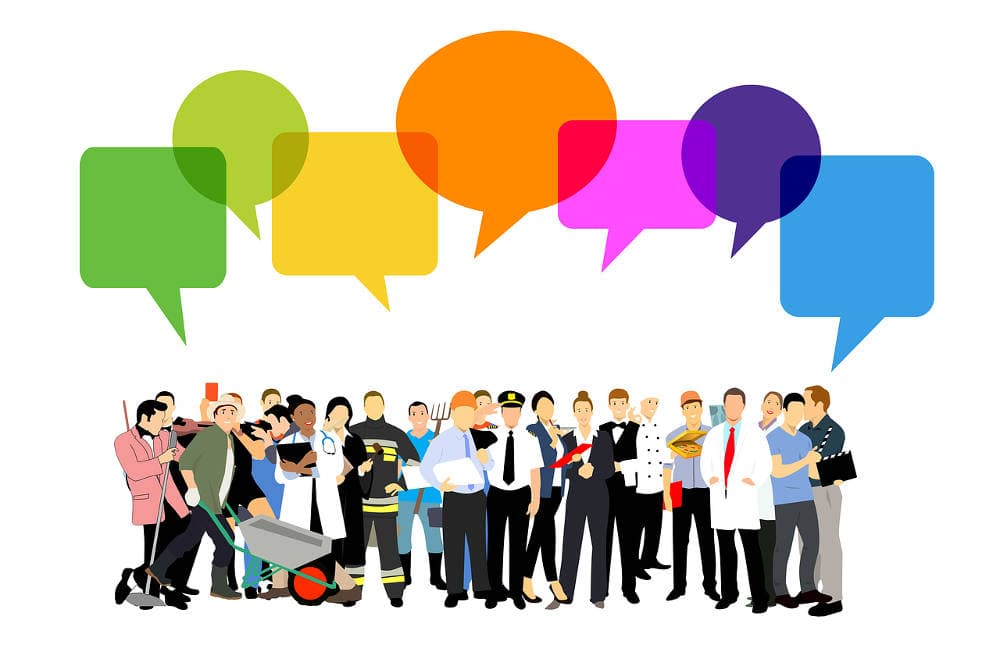 Conversations in a noisy place