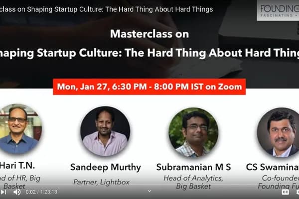 Masterclass: Shaping startup culture